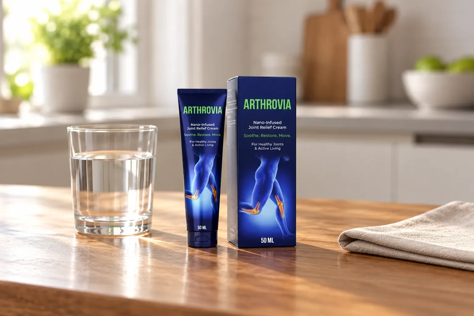 Arthrovia — el envase en el día a día