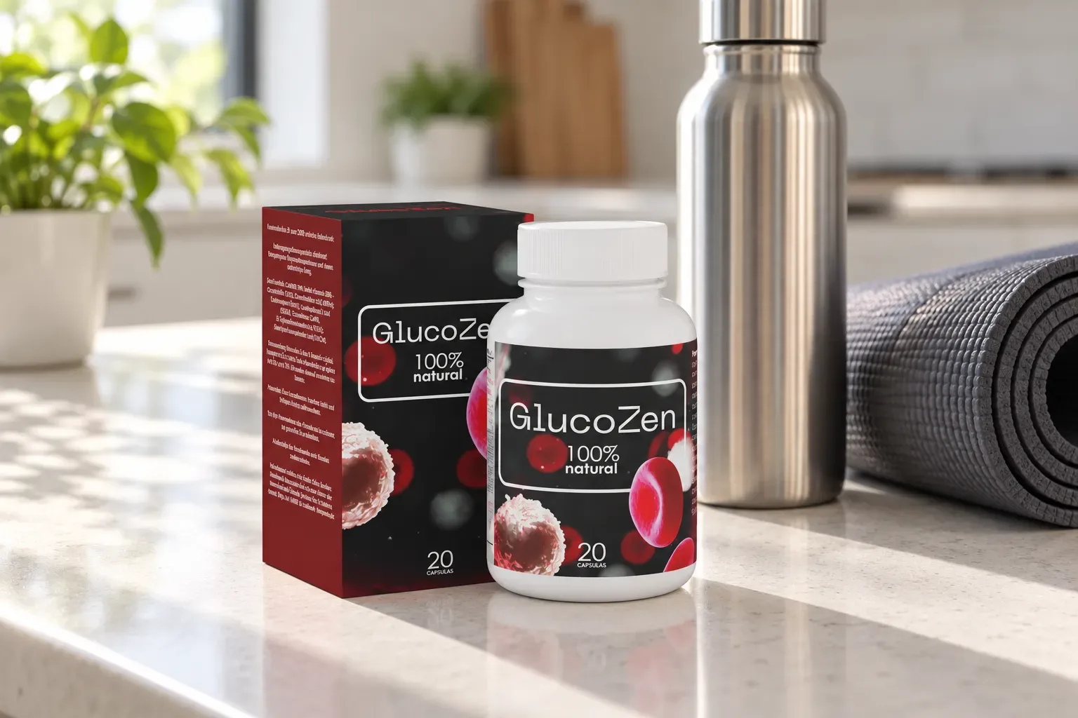GlucoZen — el envase en el día a día