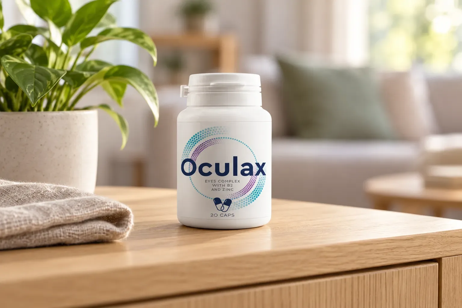 Oculax — el envase en el día a día